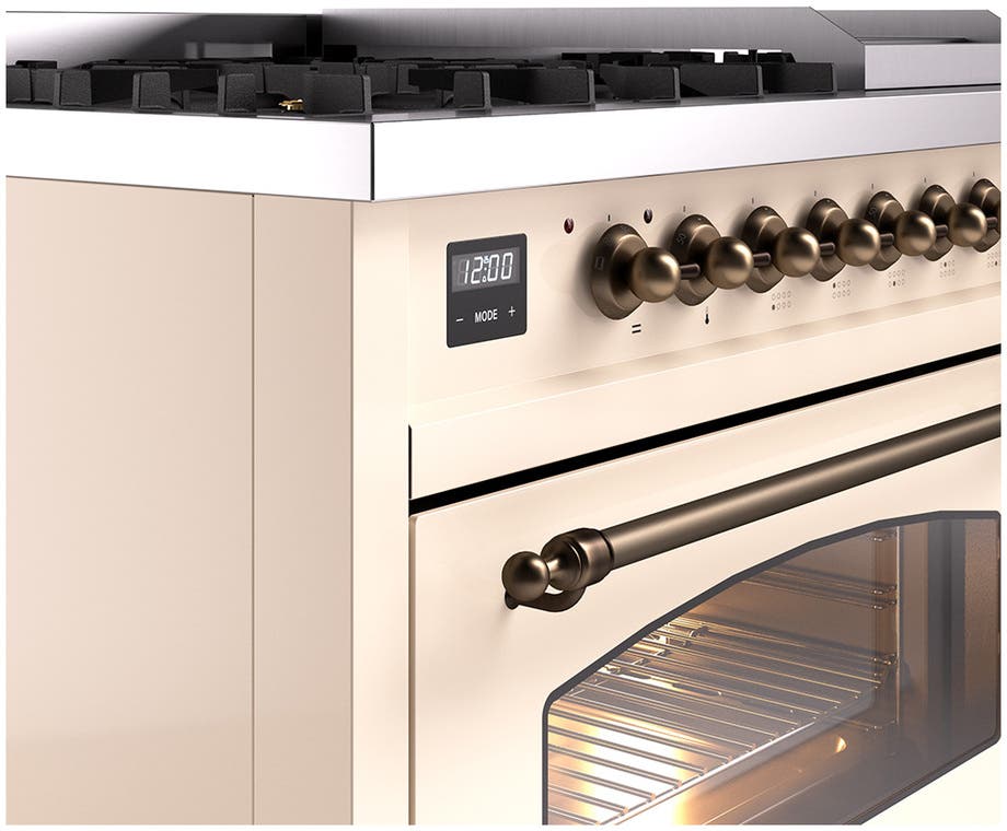 Ilve UP48FNMPAWBLP Antique White With Bronze Trim, Lp