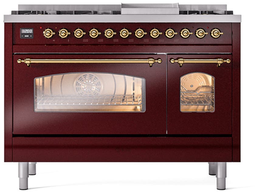 Ilve UP48FNMPBUGLP Burgundy With Brass Trim, Lp