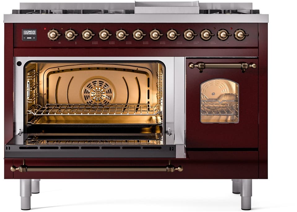 Ilve UP48FNMPBUBLP Burgundy With Bronze Trim, Lp