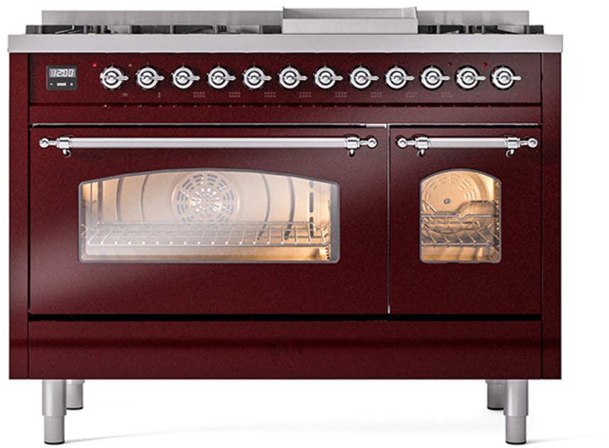 Ilve UP48FNMPBUCLP Burgundy With Chrome Trim, Lp