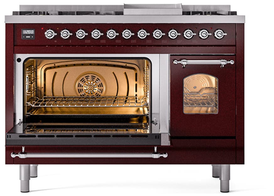 Ilve UP48FNMPBUCLP Burgundy With Chrome Trim, Lp