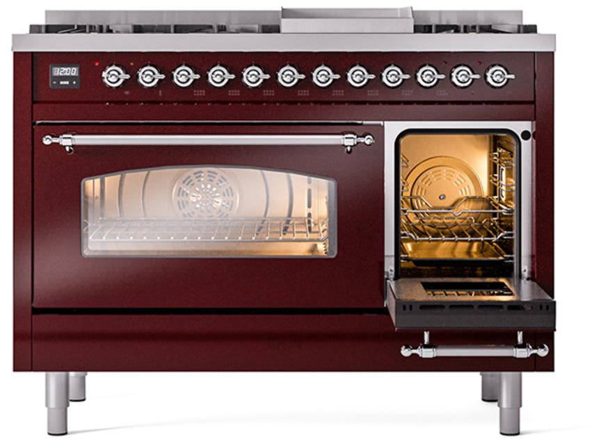 Ilve UP48FNMPBUCLP Burgundy With Chrome Trim, Lp