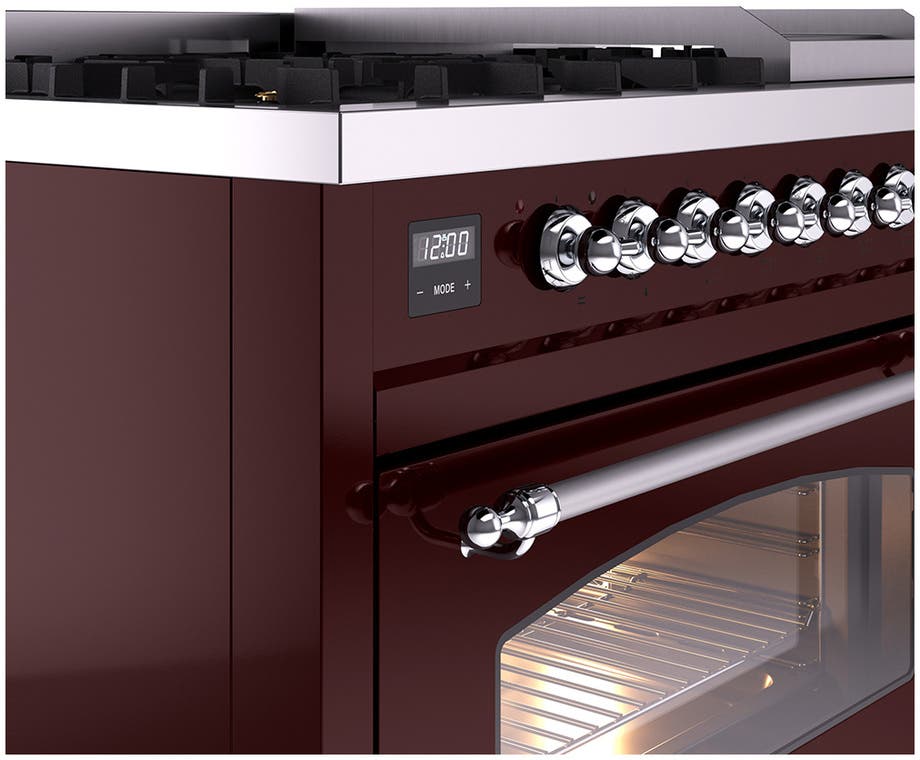 Ilve UP48FNMPBUCLP Burgundy With Chrome Trim, Lp