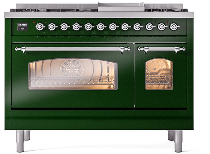 Ilve UP48FNMPEGCLP Emerald Green With Chrome Trim, Lp