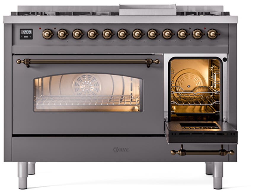 Ilve UP48FNMPMGBLP Graphite Matte With Bronze Trim, Lp