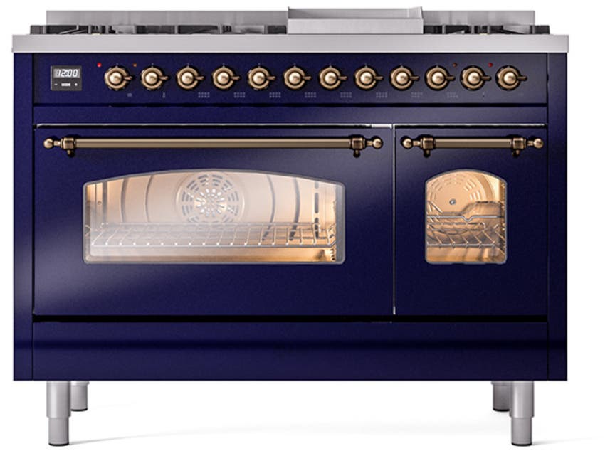 Ilve UP48FNMPMBBLP Midnight Blue With Bronze Trim, Lp
