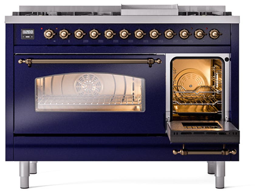 Ilve UP48FNMPMBBLP Midnight Blue With Bronze Trim, Lp