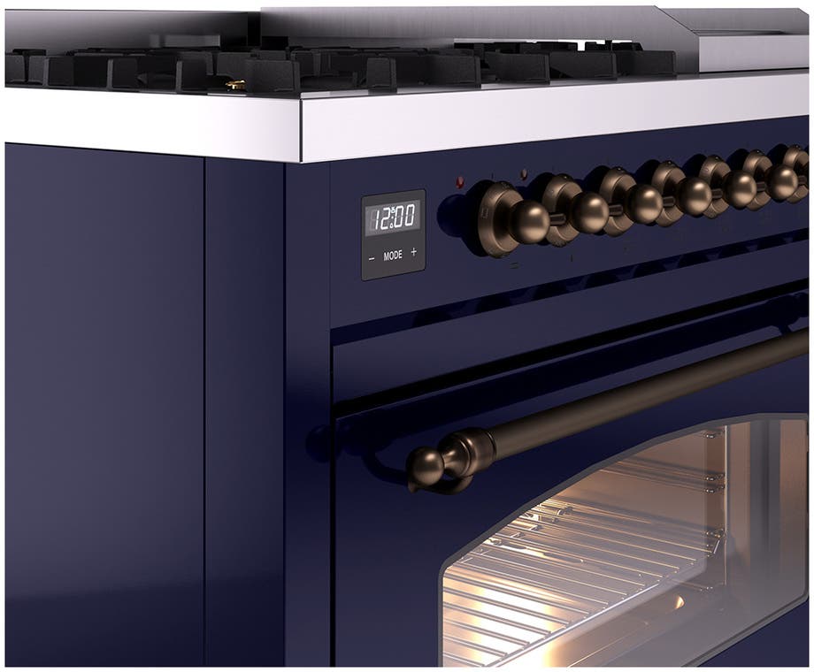 Ilve UP48FNMPMBBLP Midnight Blue With Bronze Trim, Lp