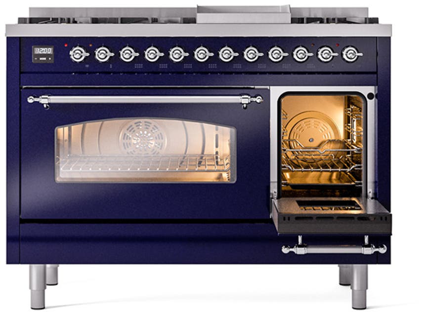 Ilve UP48FNMPMBCLP Midnight Blue With Chrome Trim, Lp