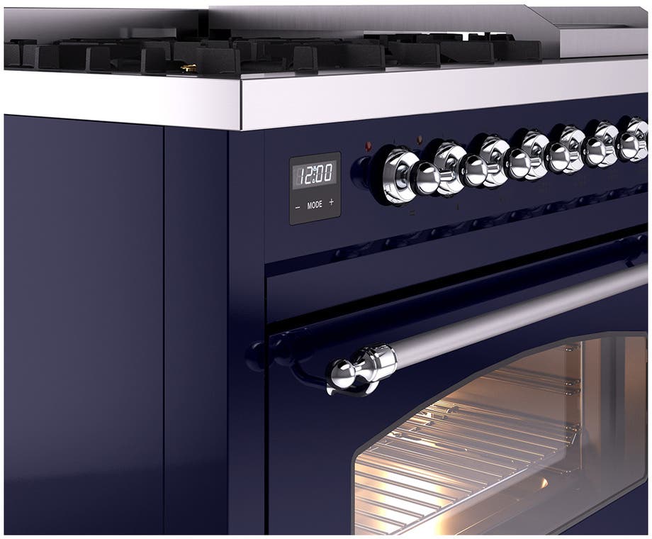 Ilve UP48FNMPMBCLP Midnight Blue With Chrome Trim, Lp
