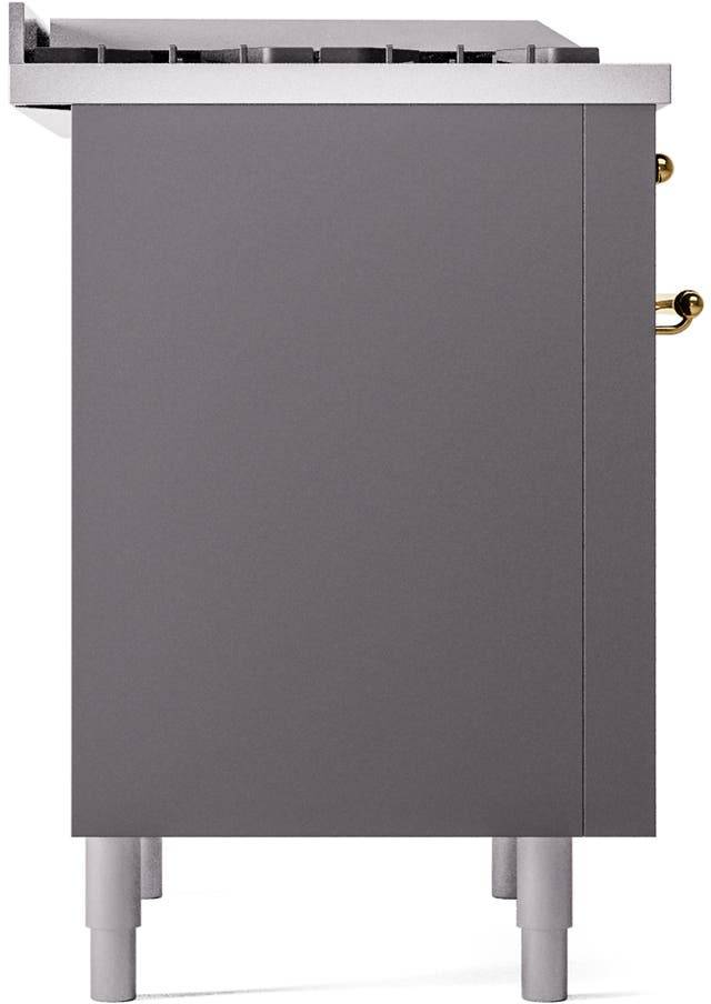 Ilve UP36FNMPMGGLP Matte Graphite, Brass Trim
