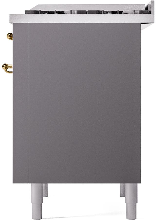 Ilve UP36FNMPMGGLP Matte Graphite, Brass Trim
