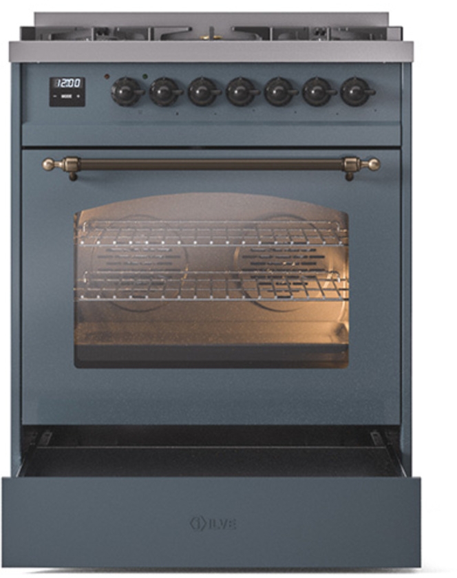 Ilve UP30NMPBGBLP Blue Grey With Bronze Trim, Lp