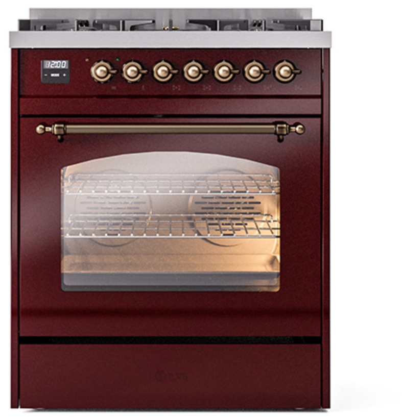 Ilve UP30NMPBUBLP Burgundy With Bronze Trim, Lp