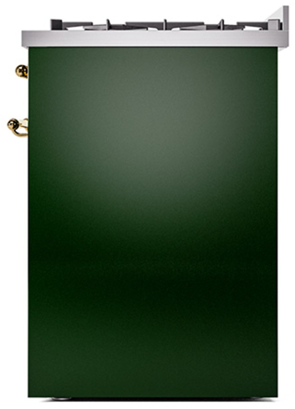 Ilve UP30NMPEGGLP Emerald Green With Brass Trim, Lp