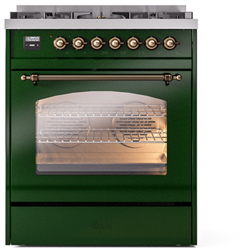 Ilve UP30NMPEGBLP Emerald Green With Bronze Trim, Lp