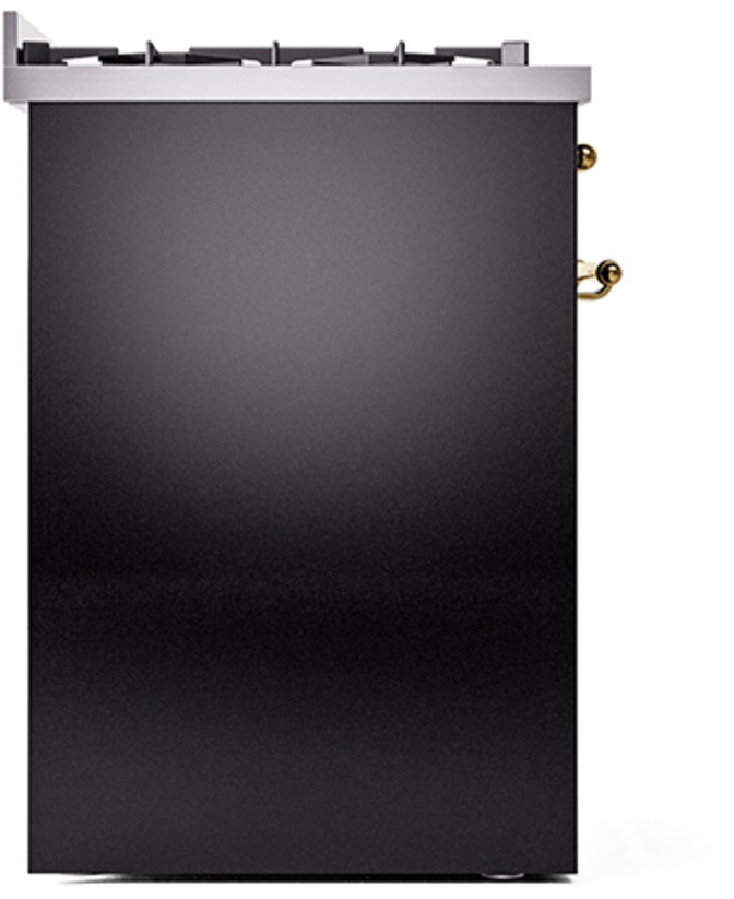 Ilve UP30NMPBKGLP Glossy Black With Brass Trim, Lp