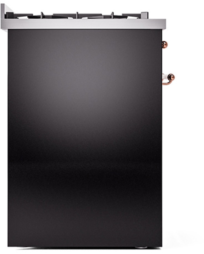 Ilve UP30NMPBKPLP Glossy Black With Copper Trim, Lp