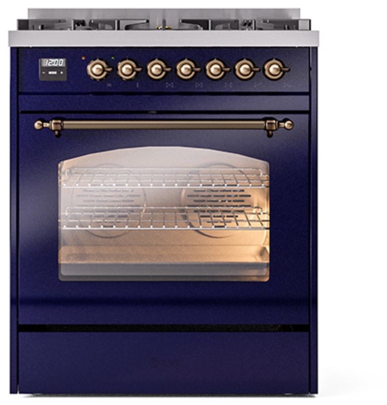 Ilve UP30NMPMBBLP Midnight Blue With Bronze Trim, Lp