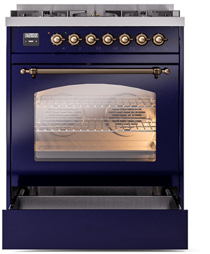 Ilve UP30NMPMBBLP Midnight Blue With Bronze Trim, Lp