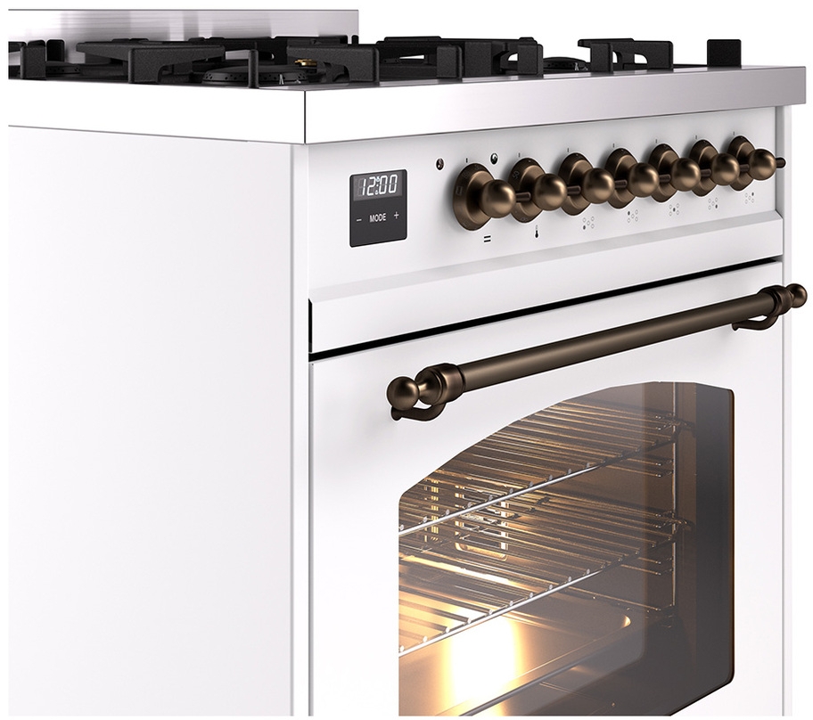 Ilve UP30NMPWHBLP White With Bronze Trim, Lp