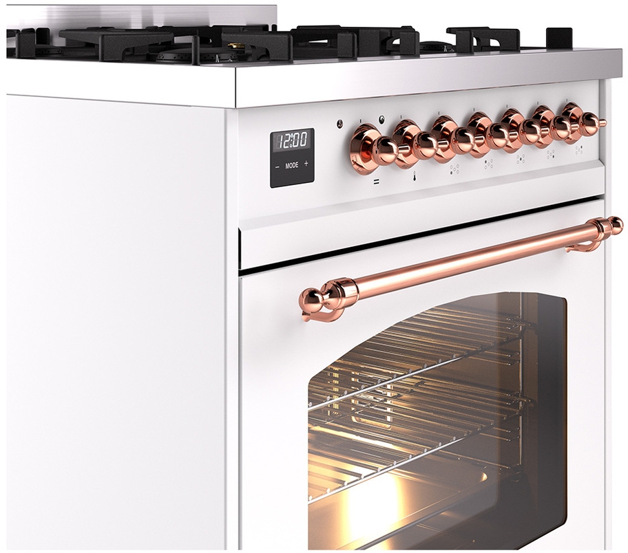 Ilve UP30NMPWHPLP White With Copper Trim, Lp