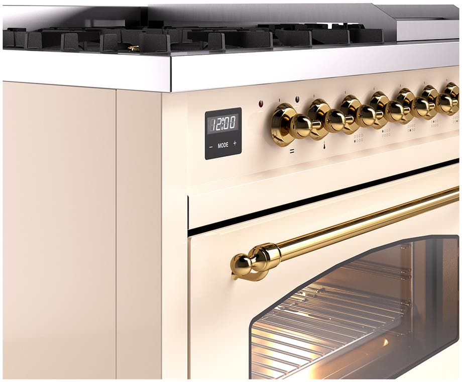 Ilve UP48FNMPAWG Antique White Brass