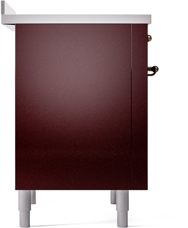 Ilve UPI366NMPBUB 36 inch All Electric Range: Burgundy Burnt