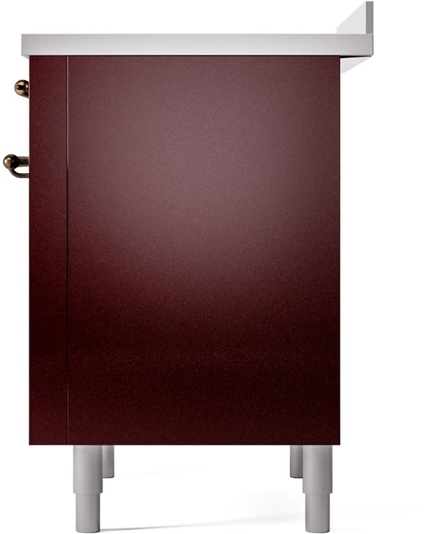 Ilve UPI366NMPBUB 36 inch All Electric Range: Burgundy Burnt