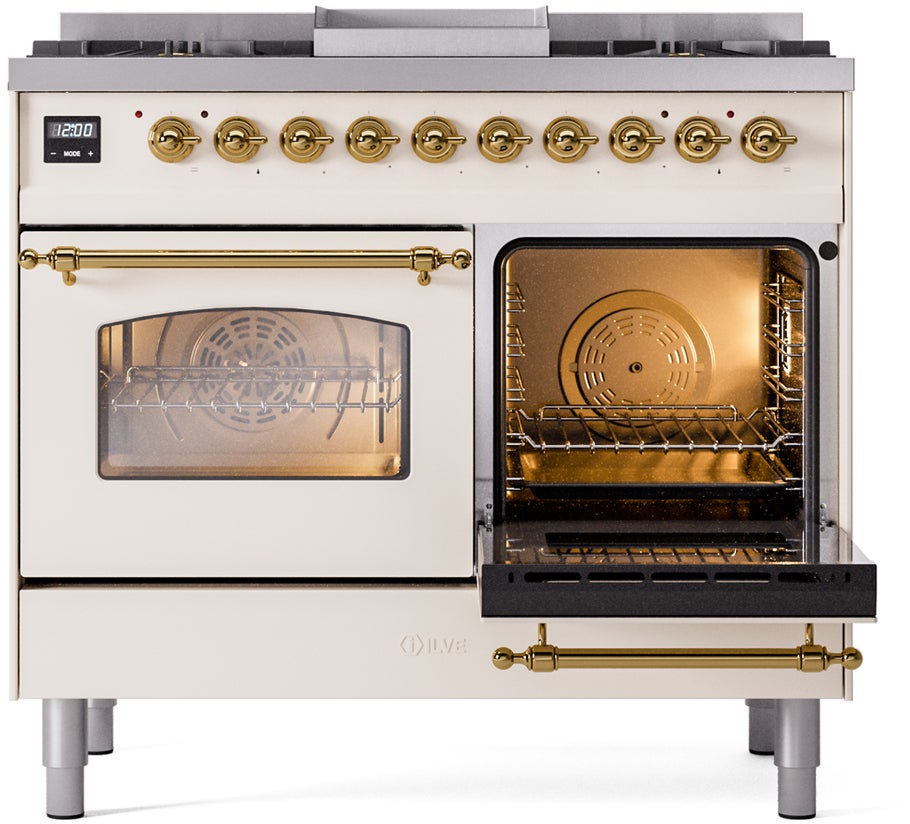 Ilve UPD40FNMPAWG 40 Inch Freestanding Dual Fuel Range Antique