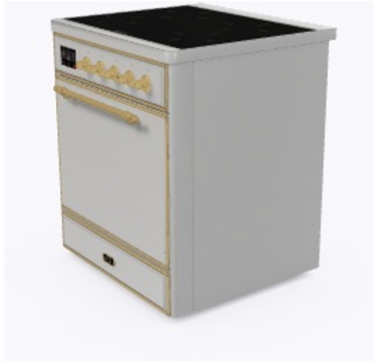 Ilve UMI30QNE3SSG Stainless Steel W/ Brass Trim