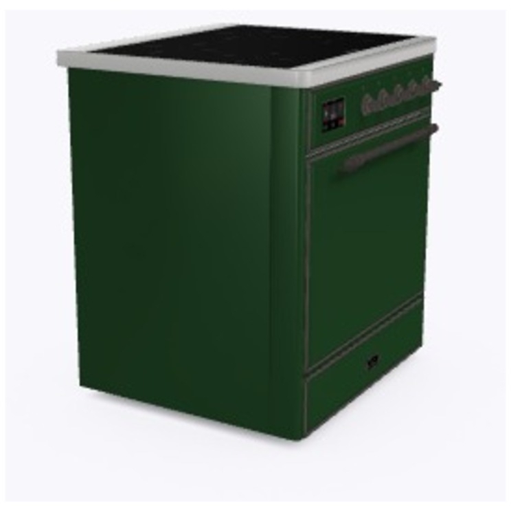 Ilve UMI30QNE3EGB Emerald Green W/ Bronze Trim