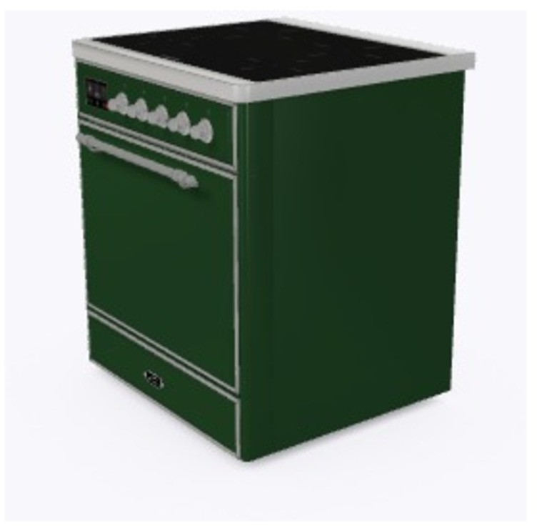 Ilve UMI30QNE3EGC Emerald Green W/ Chrome Trim