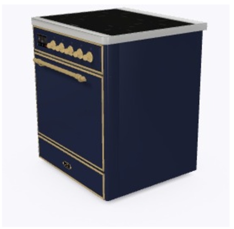 Ilve UMI30QNE3MBG Midnight Blue W/ Brass Trim