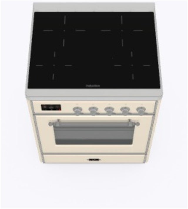 Ilve UMI30NE3AWC 30" Freestanding Electric Induction Range w/ 4 Ele...