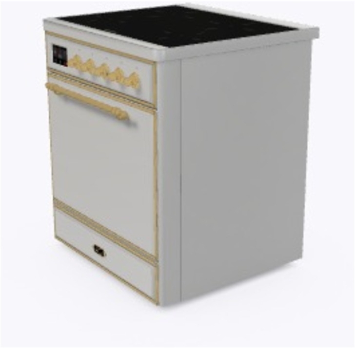 Ilve UMI09QNS3SSG Stainless Steel W/ Brass Trim