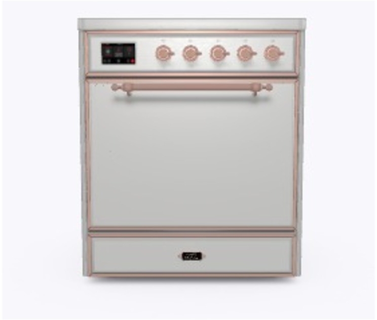 Ilve UMI09QNS3SSP Stainless Steel W/ Copper Trim