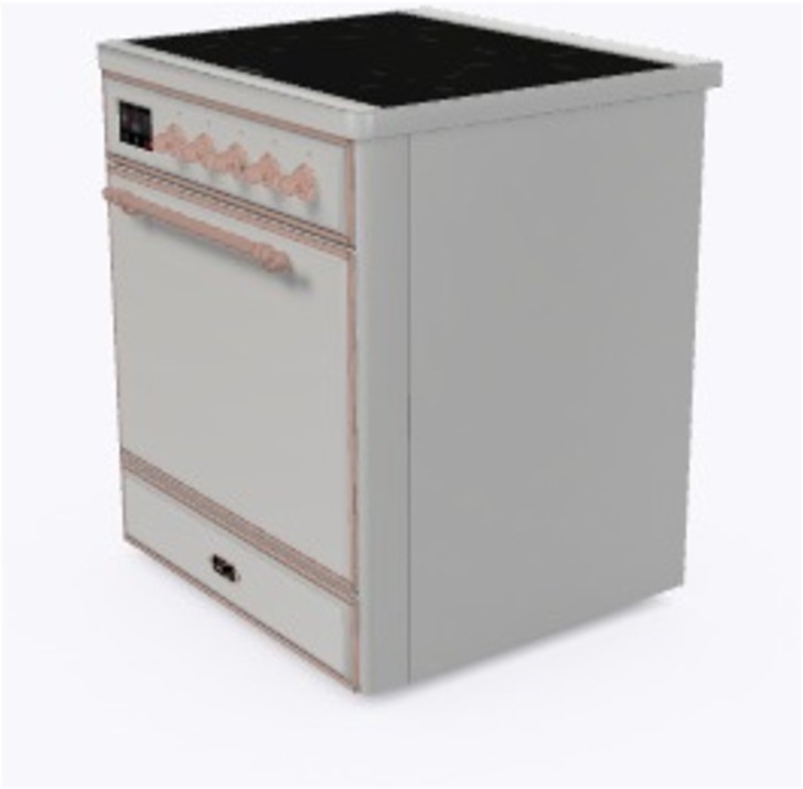 Ilve UMI09QNS3SSP Stainless Steel W/ Copper Trim