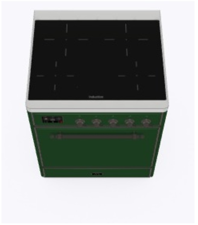 Ilve UMI09QNS3EGB Emerald Green W/ Bronze Trim