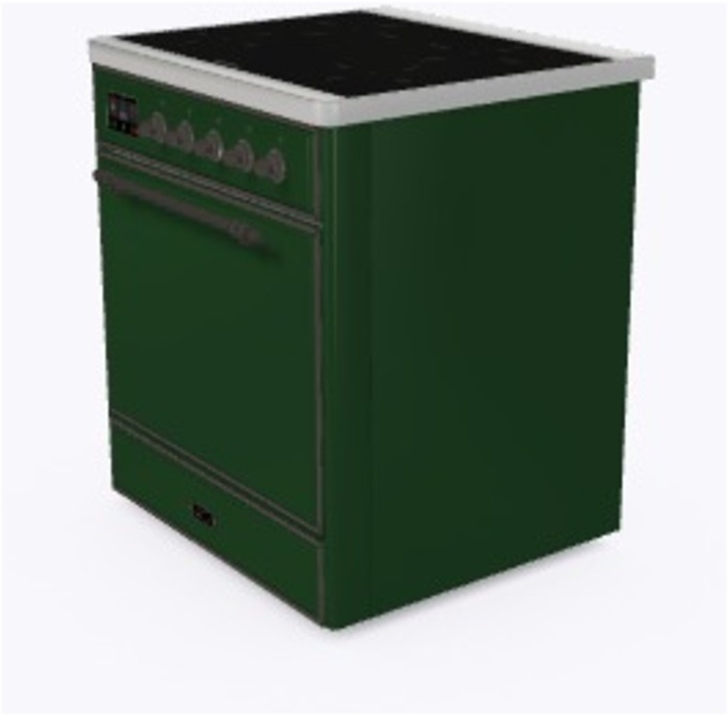 Ilve UMI09QNS3EGB Emerald Green W/ Bronze Trim