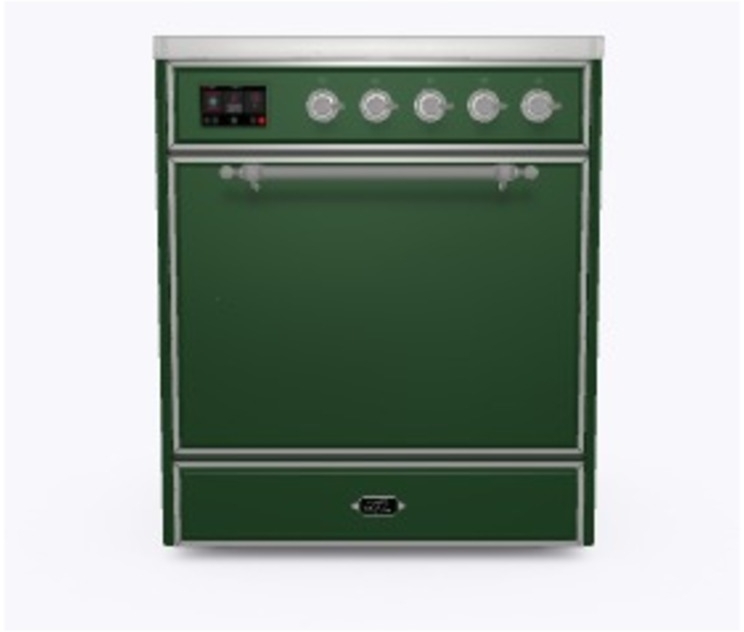 Ilve UMI09QNS3EGC Emerald Green W/ Chrome Trim