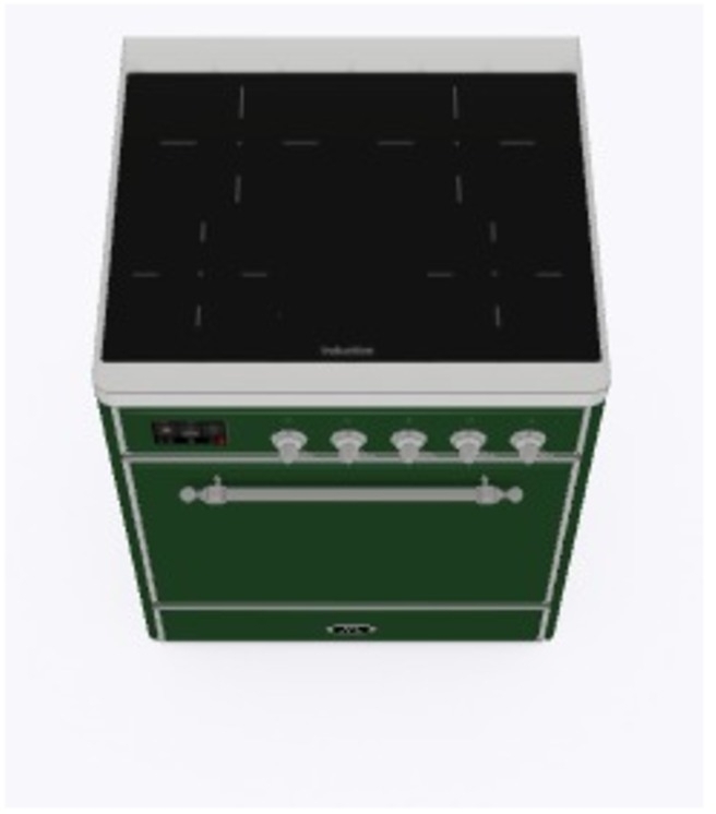 Ilve UMI09QNS3EGC Emerald Green W/ Chrome Trim