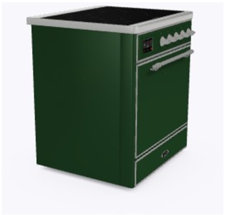 Ilve UMI09QNS3EGC Emerald Green W/ Chrome Trim