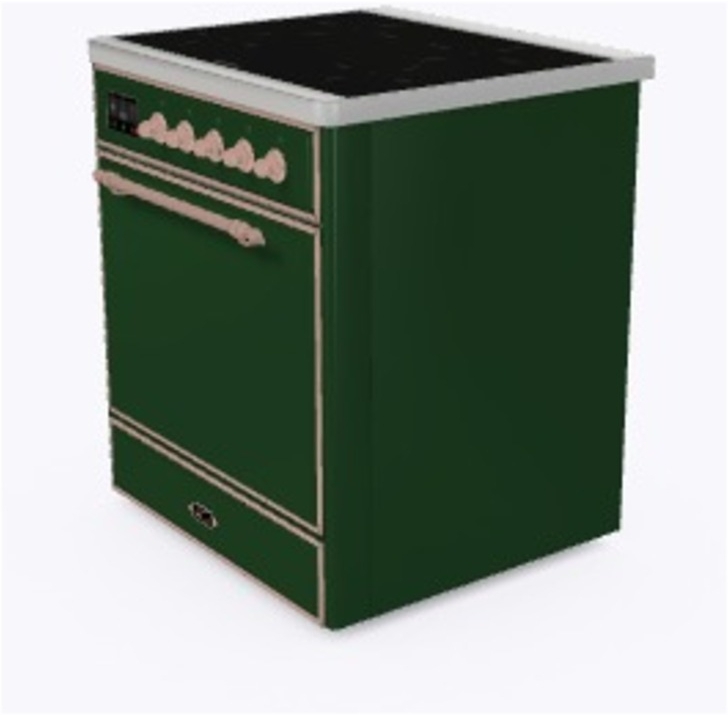 Ilve UMI09QNS3EGP Emerald Green W/ Copper Trim