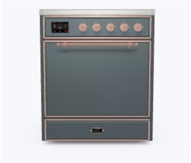 Ilve UMI09QNS3BGP Blue Grey W/ Copper Trim