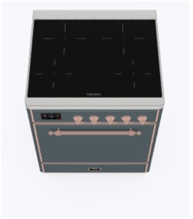 Ilve UMI09QNS3BGP Blue Grey W/ Copper Trim