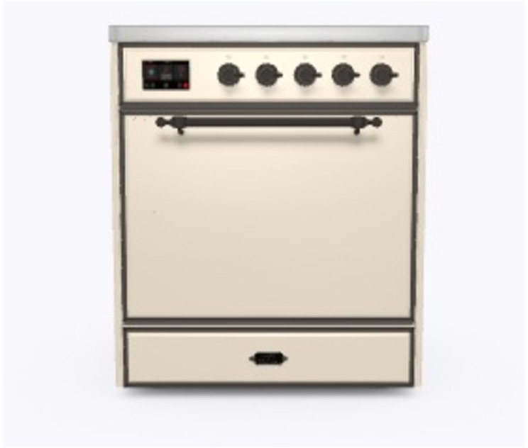 Ilve UMI09QNS3AWB Antique White W/ Bronze Trim