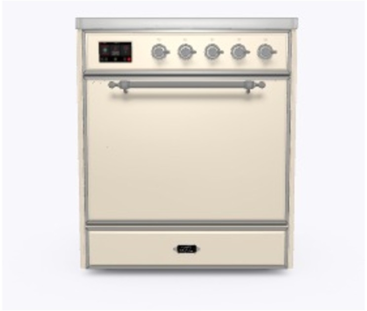 Ilve UMI09QNS3AWC Antique White W/ Chrome Trim