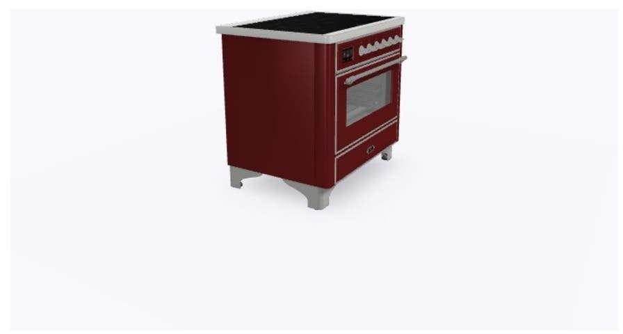 Ilve UMI09NS3BUC Burgundy W/ Chrome Trim