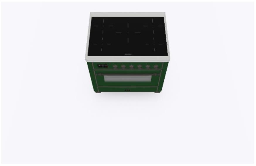 Ilve UMI09NS3EGB Emerald Green W/ Bronze Trim